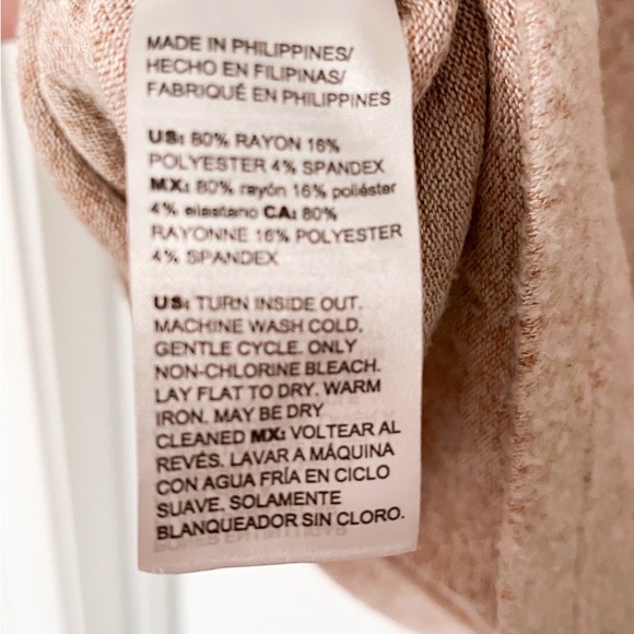 Chicos Women Large Oatmeal Heather Scoop Neck Elbow Sleeves Classic Cozy Tee - Picture 3 of 4